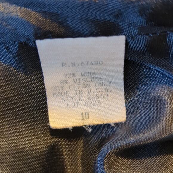 Geoffrey Alexander Private Agenda Vintage Red Tweed Boucle Blazer Womens Sz 10 - Picture 14 of 15